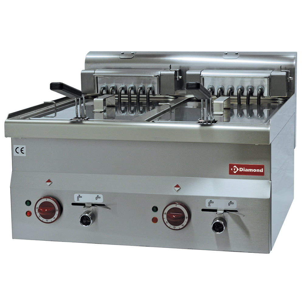 Friteuse électrique, 2 bassins 10 litres -Haut-