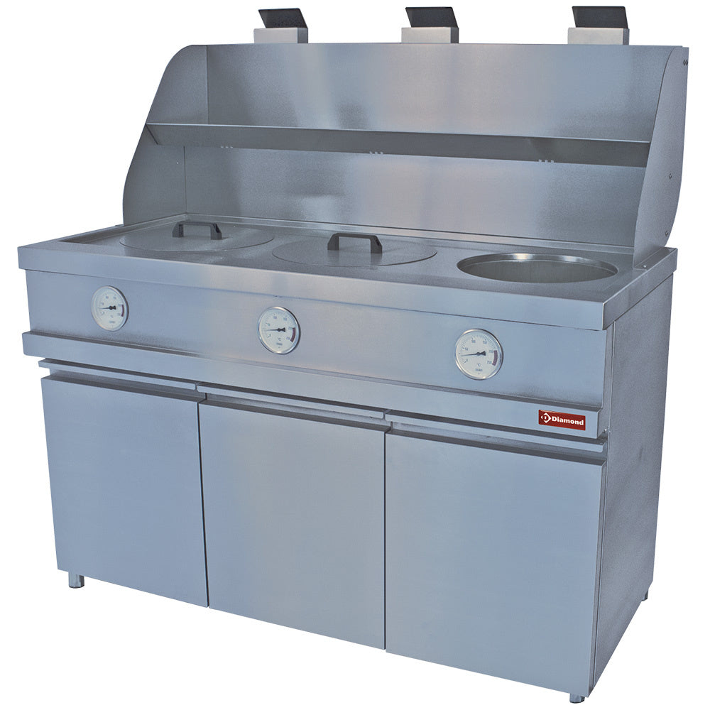 Friteuse à gaz TRÈS LOURDE, réservoir de 3 cartouches, électronique