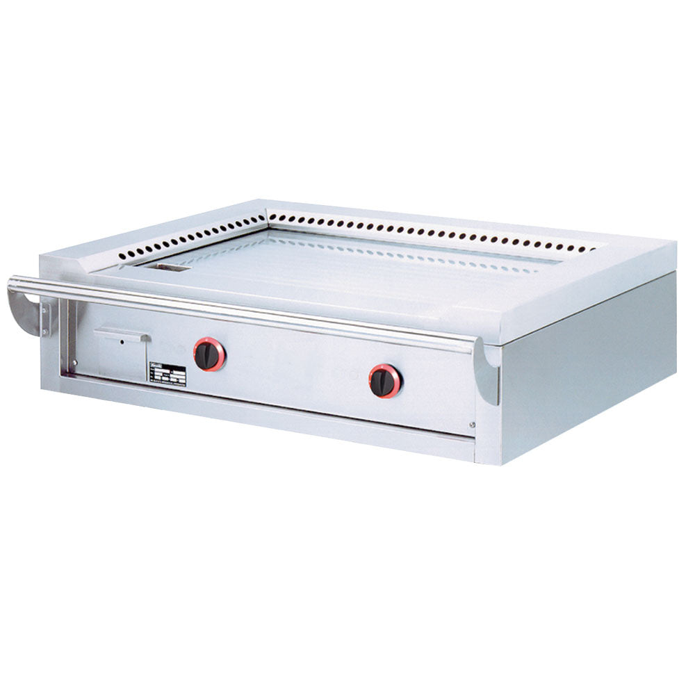 Plaque à gaz « Teppanyaki », 2 zones (2x7 kW), sur placard