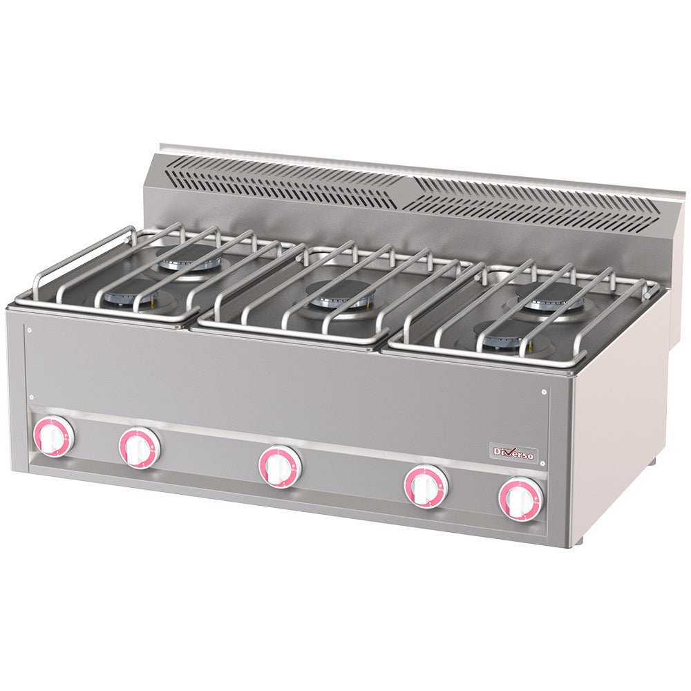 Cuisinière à 6 brûleurs avec four à convection GN1/1 et meuble neutre