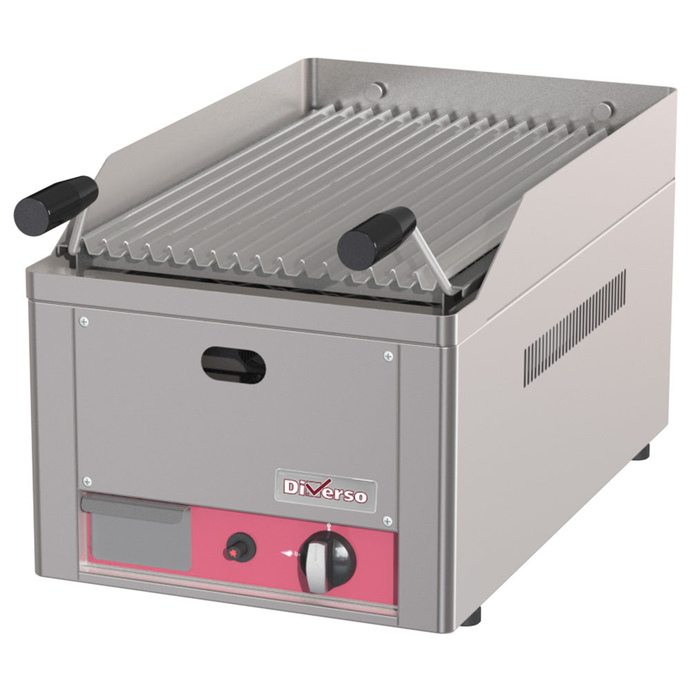 Grill panini électrique DOUBLE, assiettes nervurées