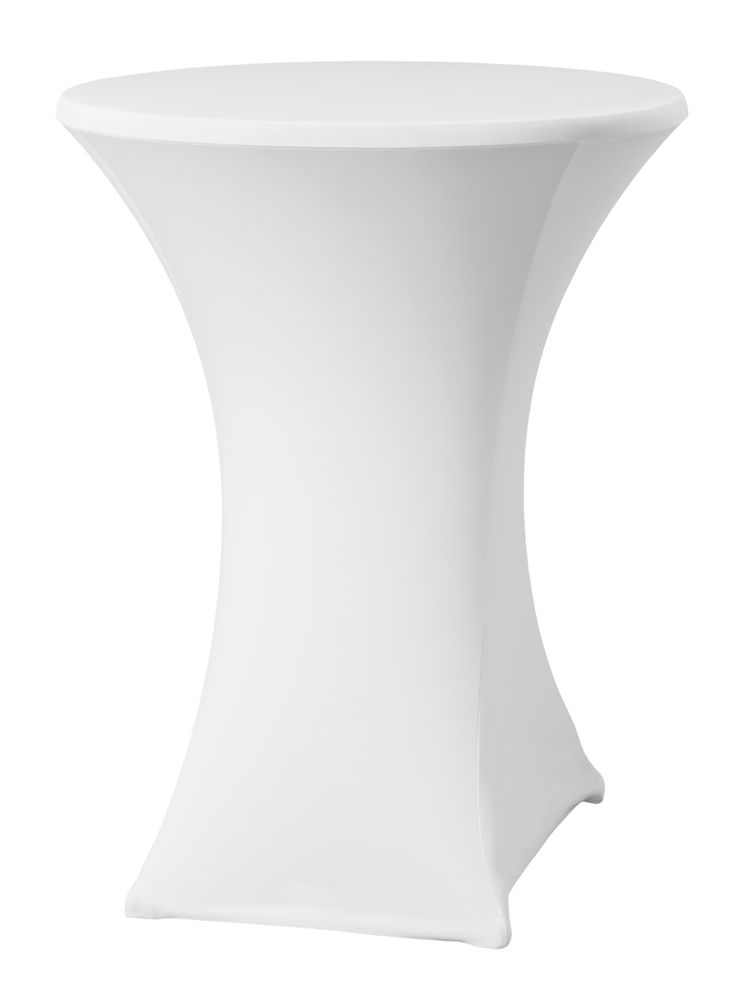 Housse pour table haute, HENDI, Blanc, ⌀850x(H)1150mm