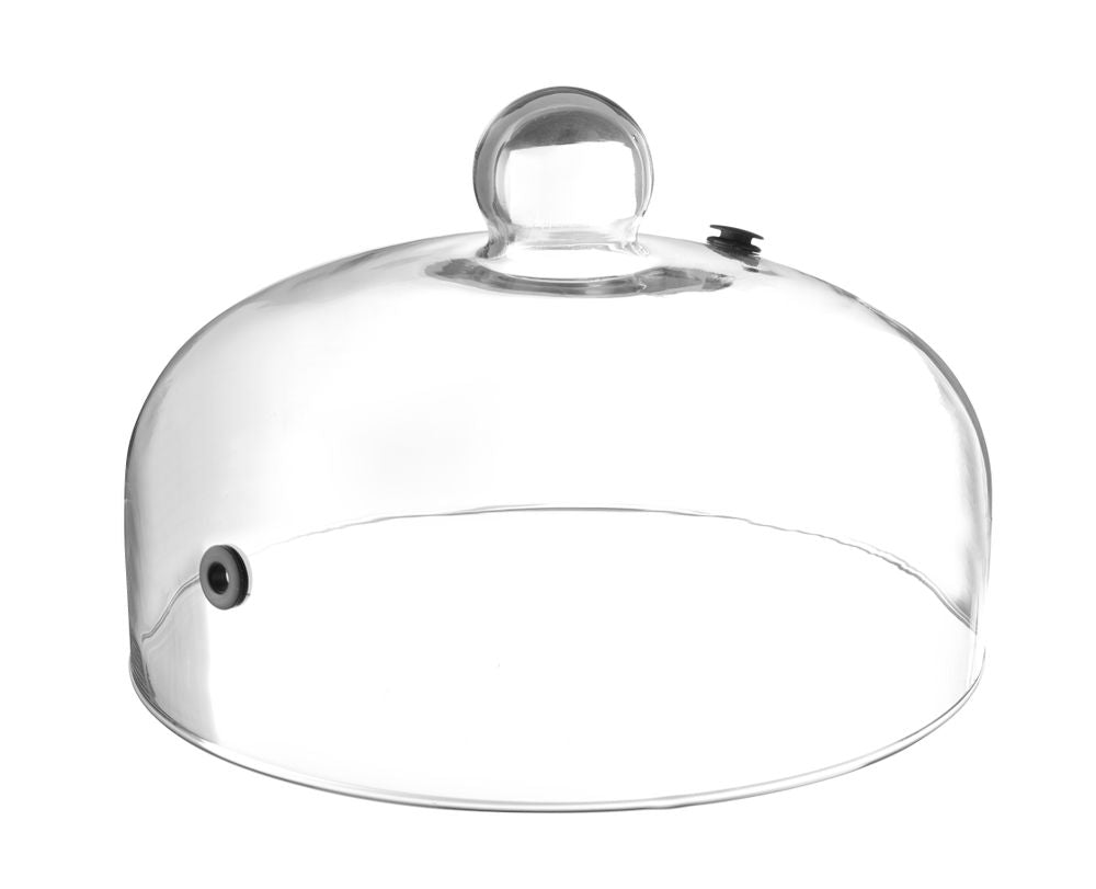 Cloche en verre avec aération , HENDI, Cloche plat, ⌀260x(H)174mm