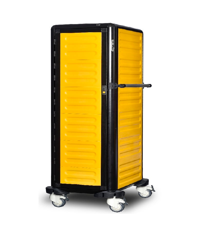 Chariot de transport bacs GN 1/1 complètement fermé avec porte battante simple 15 niveaux - GASTROLLEY - G.GN.150.S.4