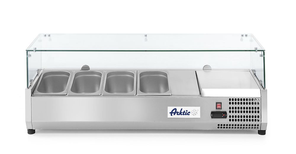 Vitrine réfrigérée GN 1/3, Arktic, 4x GN 1/3, 230V/180W, 1208x400x(H)456mm