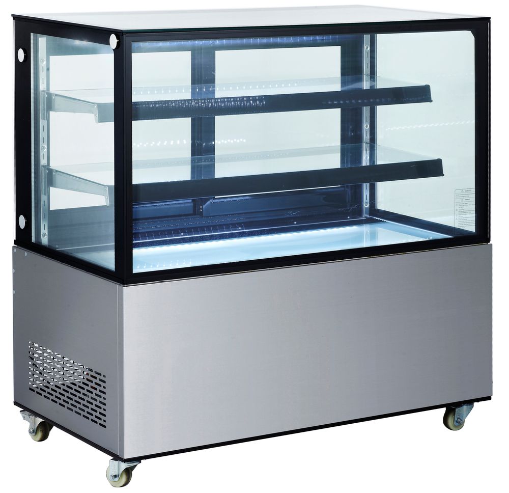 Vitrine réfrigérée avec 2 étagères, Arktic, 410L, 230V/490W, 1224x677x(H)1230mm