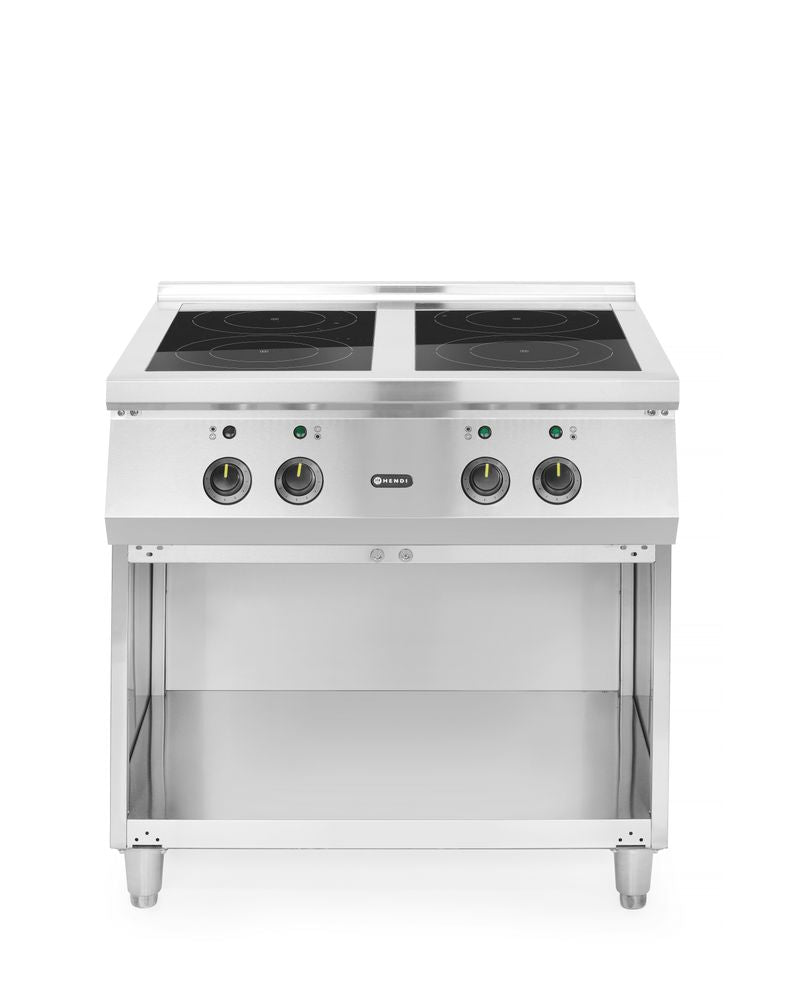Cuisinière à induction avec 4 foyers, HENDI, 400V/17000W, 800x720x(H)854mm