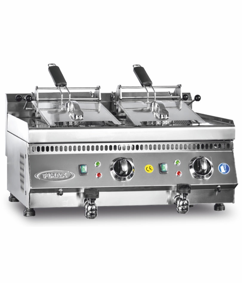 Friteuse à poser - 10+10 litres - ELECTRIQUE - PIMAK - M169-1