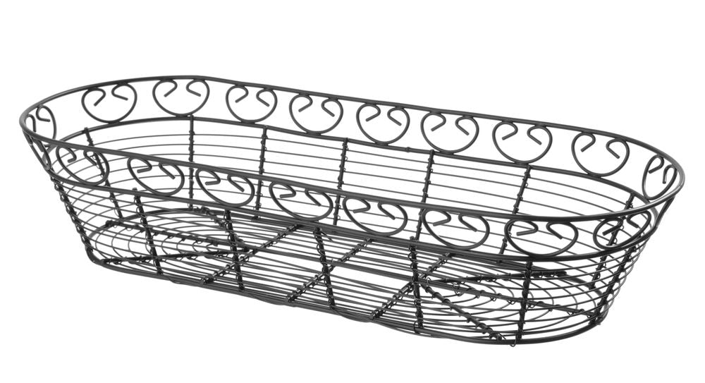 Corbeille en fil deco rectangulaire, HENDI, 385x160x(H)80mm
