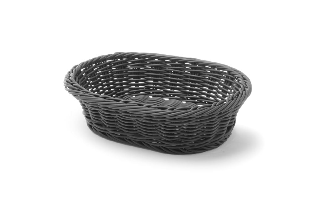 Corbeille à pain ovale, HENDI, Noir, 250x190x(H)65mm