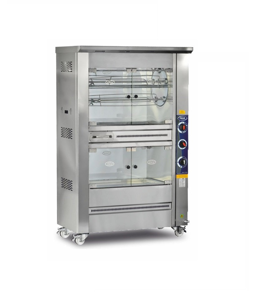 Rôtissoire gaz 25 poulets — maintien chaud, tambour 5 broches | PIMAK PI2/M008B