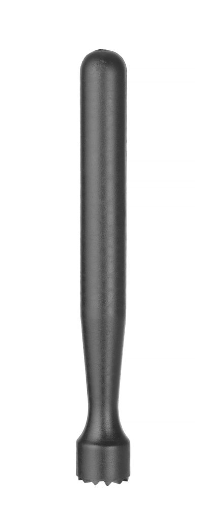 Pilon à cocktail, BarUp, Tête rainurée, Noir, ⌀34x207mm