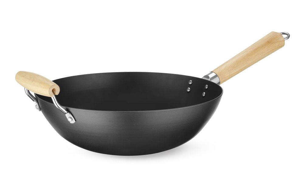 Wok avec manche en bois, HENDI, ⌀324x565mm