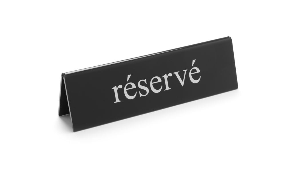 Chevalet de table réservé, HENDI, réservé, 130x30x(H)38mm