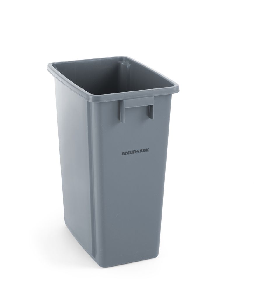 Poubelle étroite, AmerBox, 60L, Gris clair, 455x315x(H)580mm