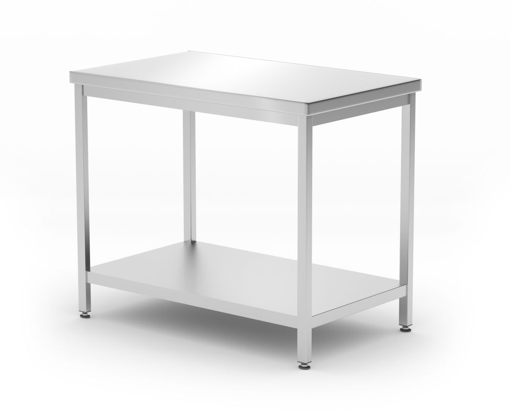 Table de travail ultra-résistant avec étagère profondeur 600 mm, HENDI, Kitchen Line, 1000x600x(H)850mm