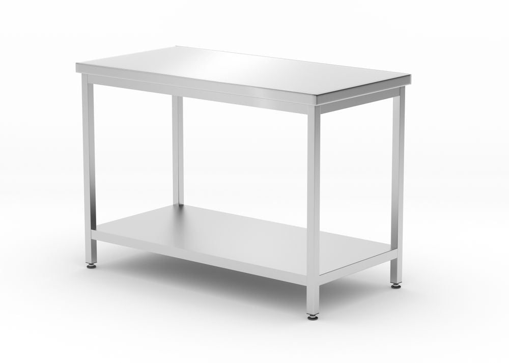 Table de travail ultra-résistant avec étagère profondeur 600 mm, HENDI, Kitchen Line, 1200x600x(H)850mm
