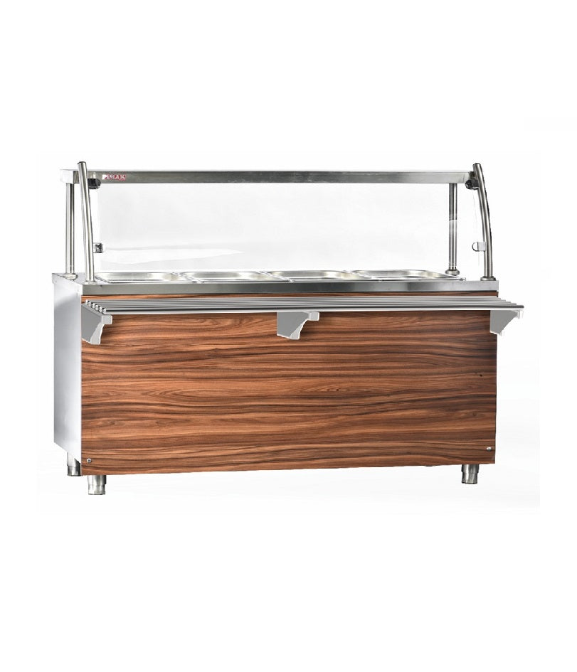 Bain Marie à eau 150cm 4 x GN1/1 à GAZ - PIMAK - BE/M037-4S