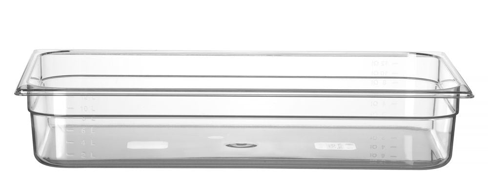 Bac Gastronorme 1/1, HENDI, Profi Line, GN 1/1, 14L, Transparent, 530x325x(H)100mm