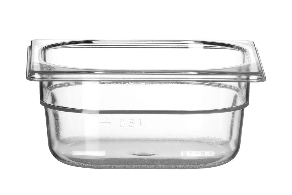 Bac Gastronorme 1/6, HENDI, Profi Line, GN 1/6, 1L, Transparent, 176x162x(H)65mm