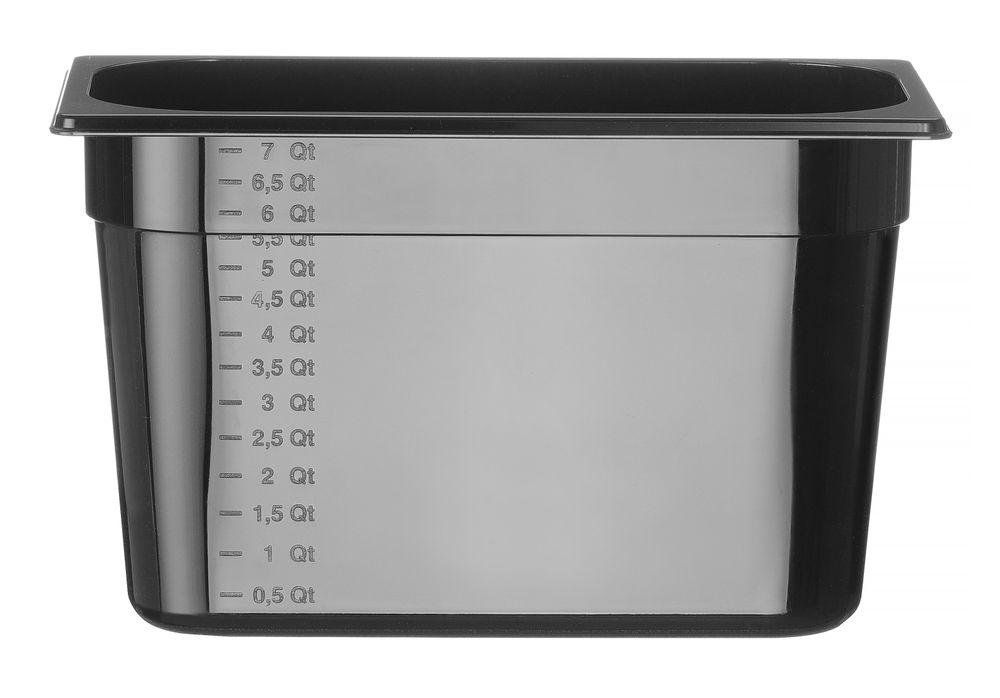 Bac gastronorme 1/3, HENDI, Profi Line, GN 1/3, 7,8L, Noir, 325x176x(H)200mm