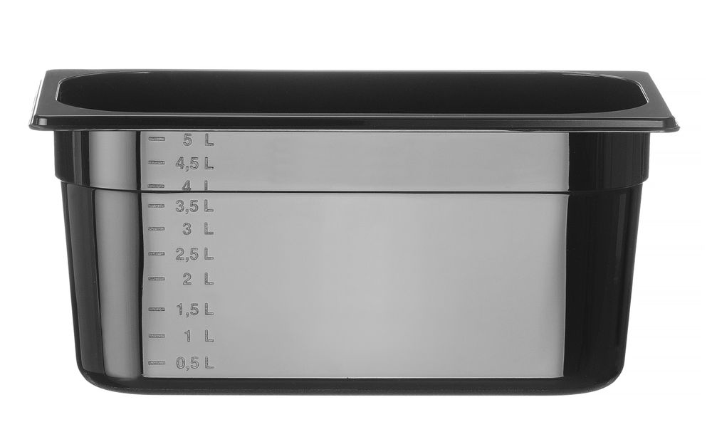 Bac gastronorme 1/3, HENDI, Profi Line, GN 1/3, 5,7L, Noir, 325x176x(H)150mm