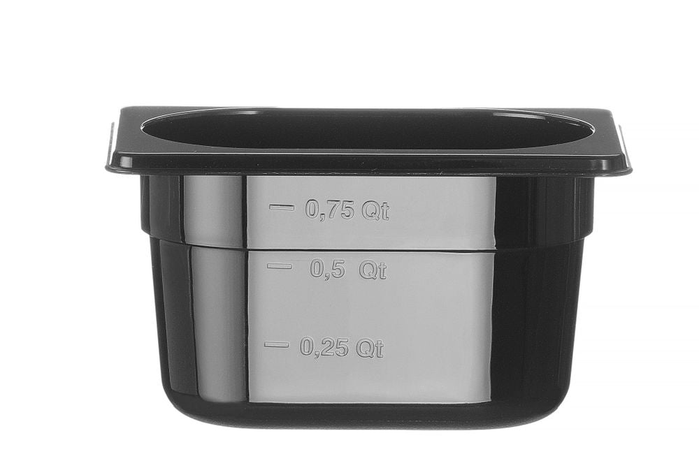 Bac gastronorme 1/9, HENDI, GN 1/9, 1L, Noir, 176x108x(H)100mm