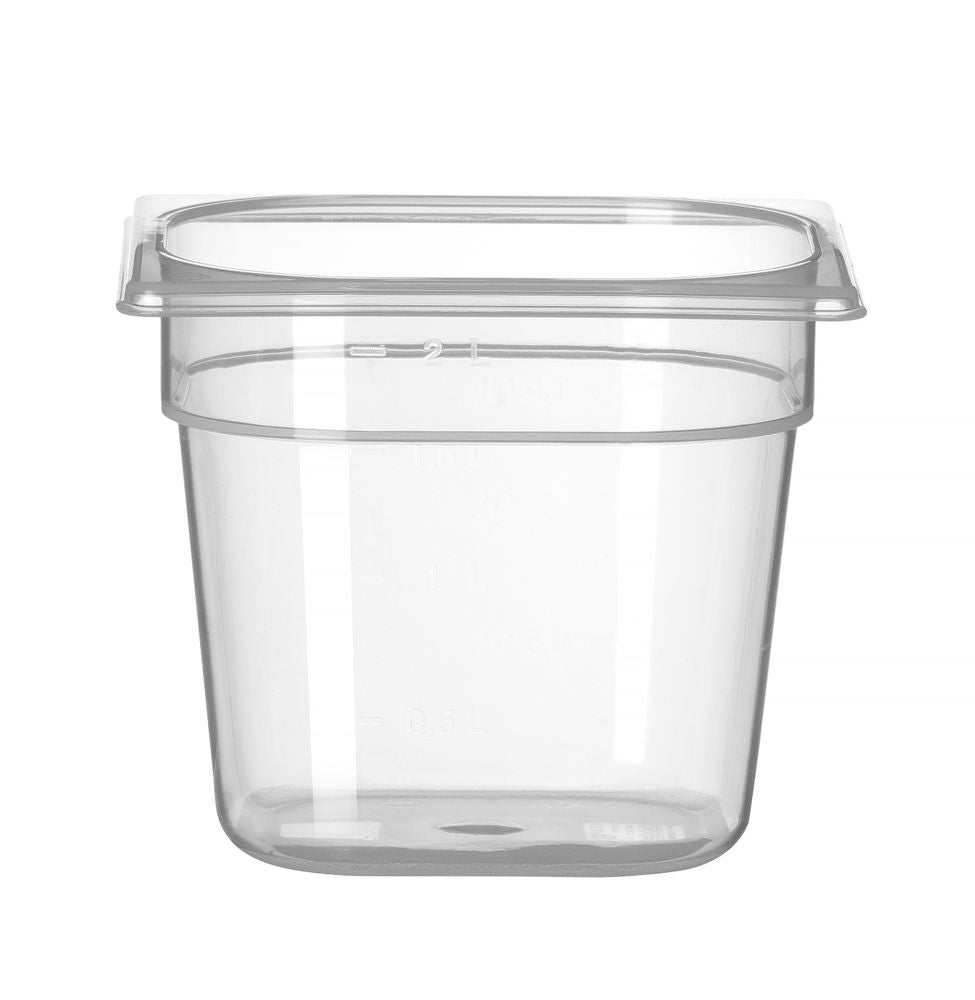 Bac Gastronorme 1/6, HENDI, Profi Line, GN 1/6, 2,4L, Transparent, 176x162x(H)150mm
