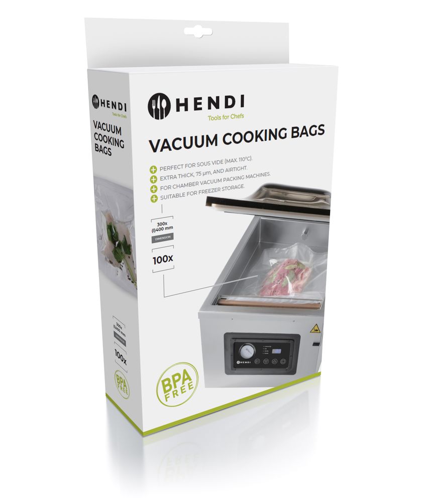 Sacs de cuisson sous vide, HENDI, 100 u., 400x300mm