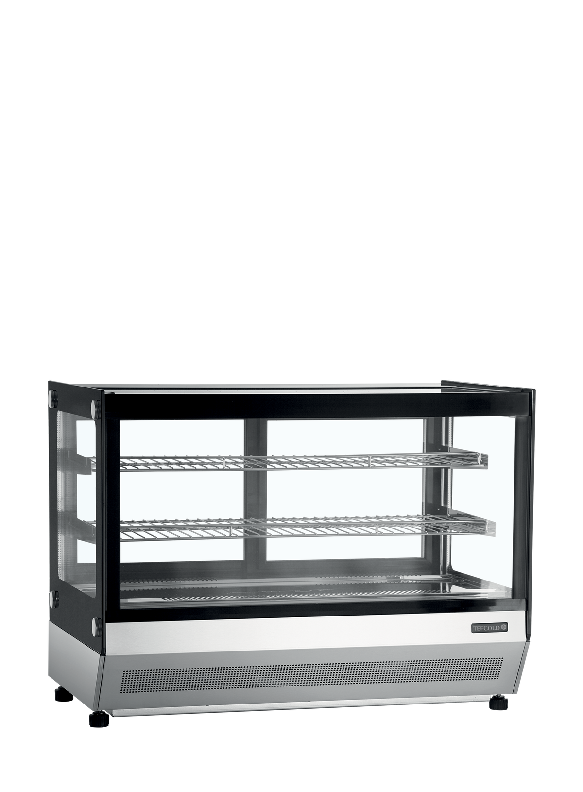 Présentoir réfrigéré bouteilles plat 900mm noir | Tefcold LCT900F BLACK