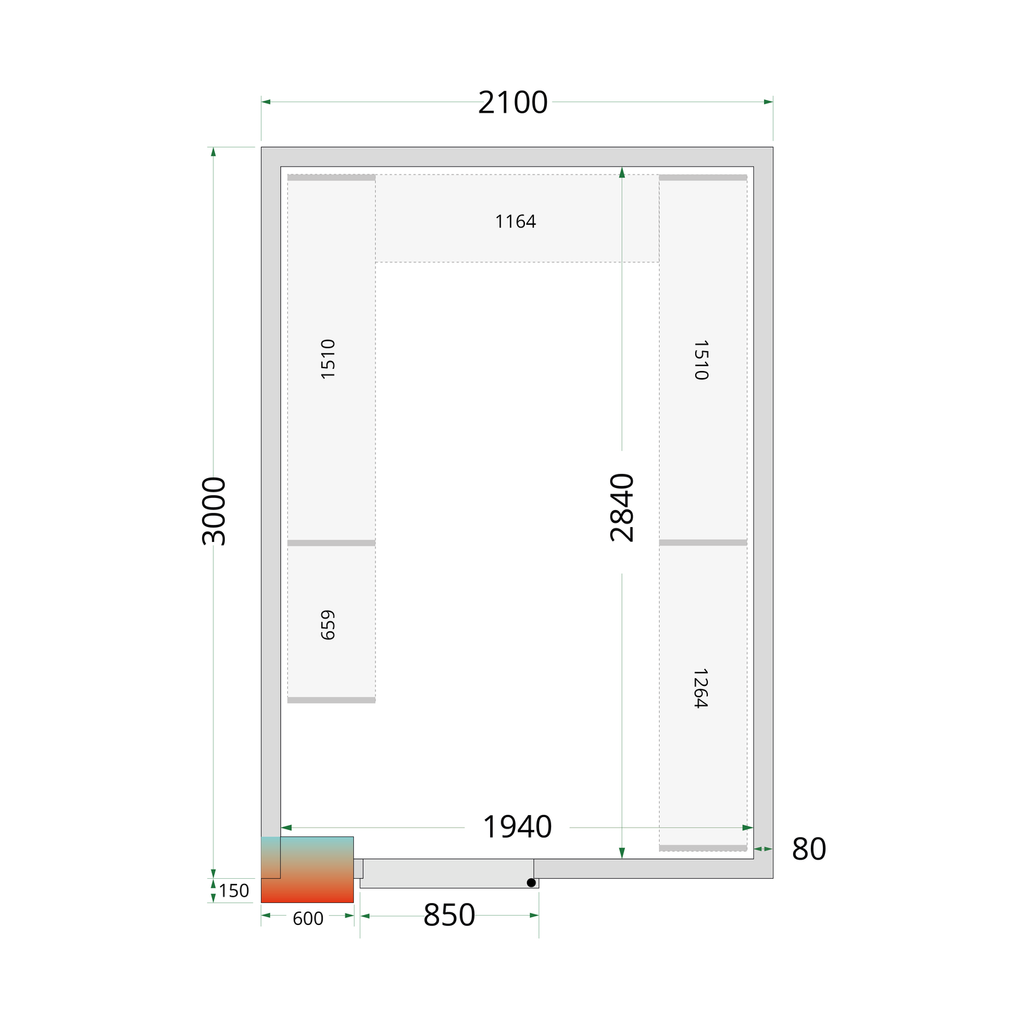 CR 210x300x220 WD