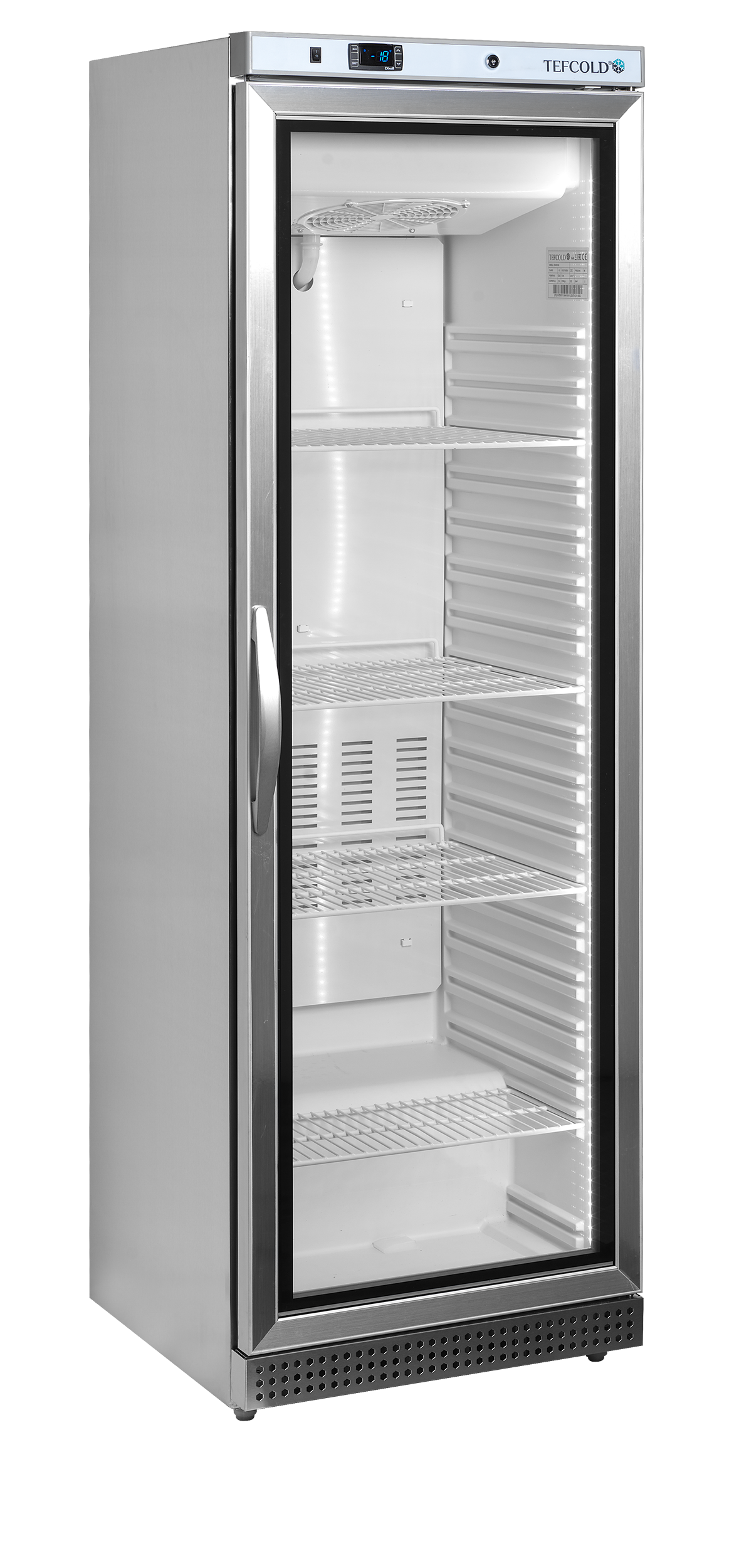 Congélateur coffre 400L vitré ventilé froid statique | Tefcold UF400VSG