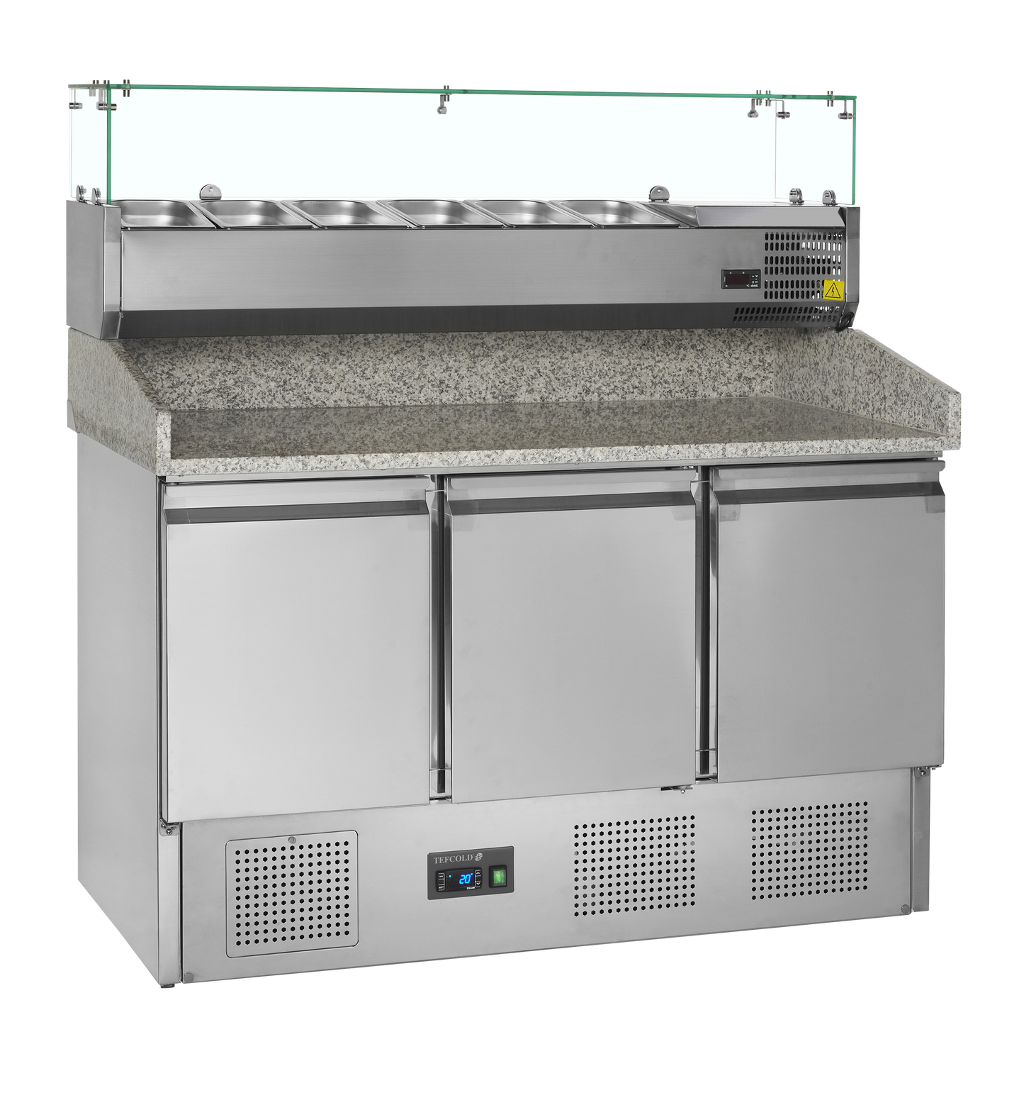 Table réfrigérée + vitrine de présentation | Tefcold PT1365 + VK33-140