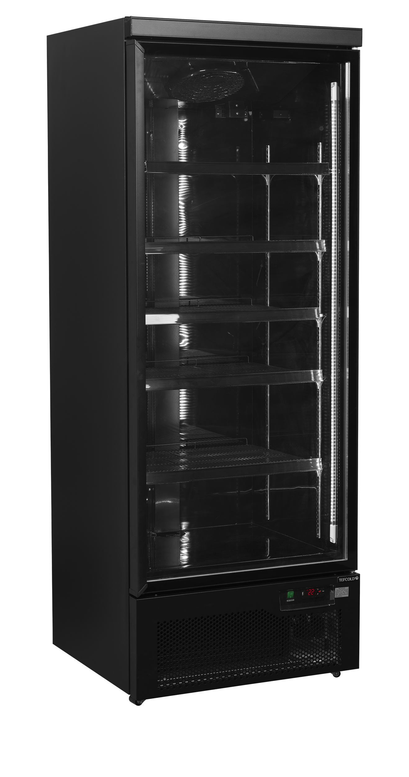 Armoire réfrigérée positive 1 porte noire | Tefcold Atom Maxi C1DBB