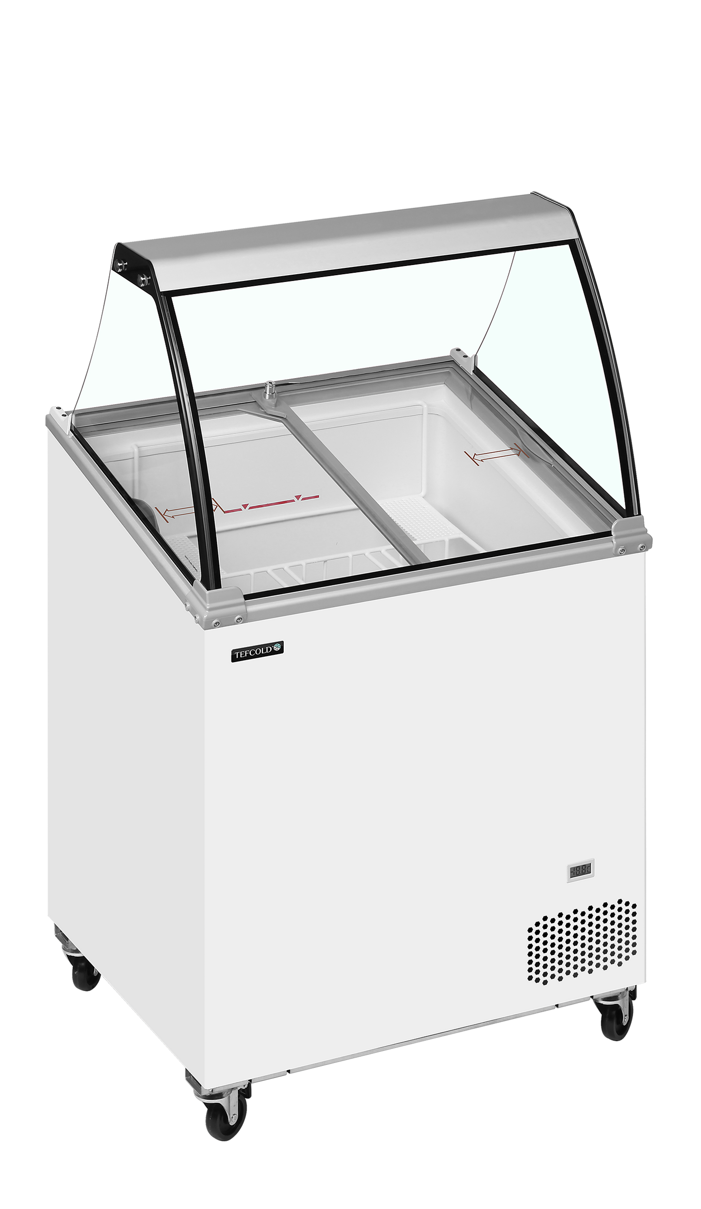 Saladette réfrigérée 2 sections inox avec bac | Tefcold IC201SCE bac