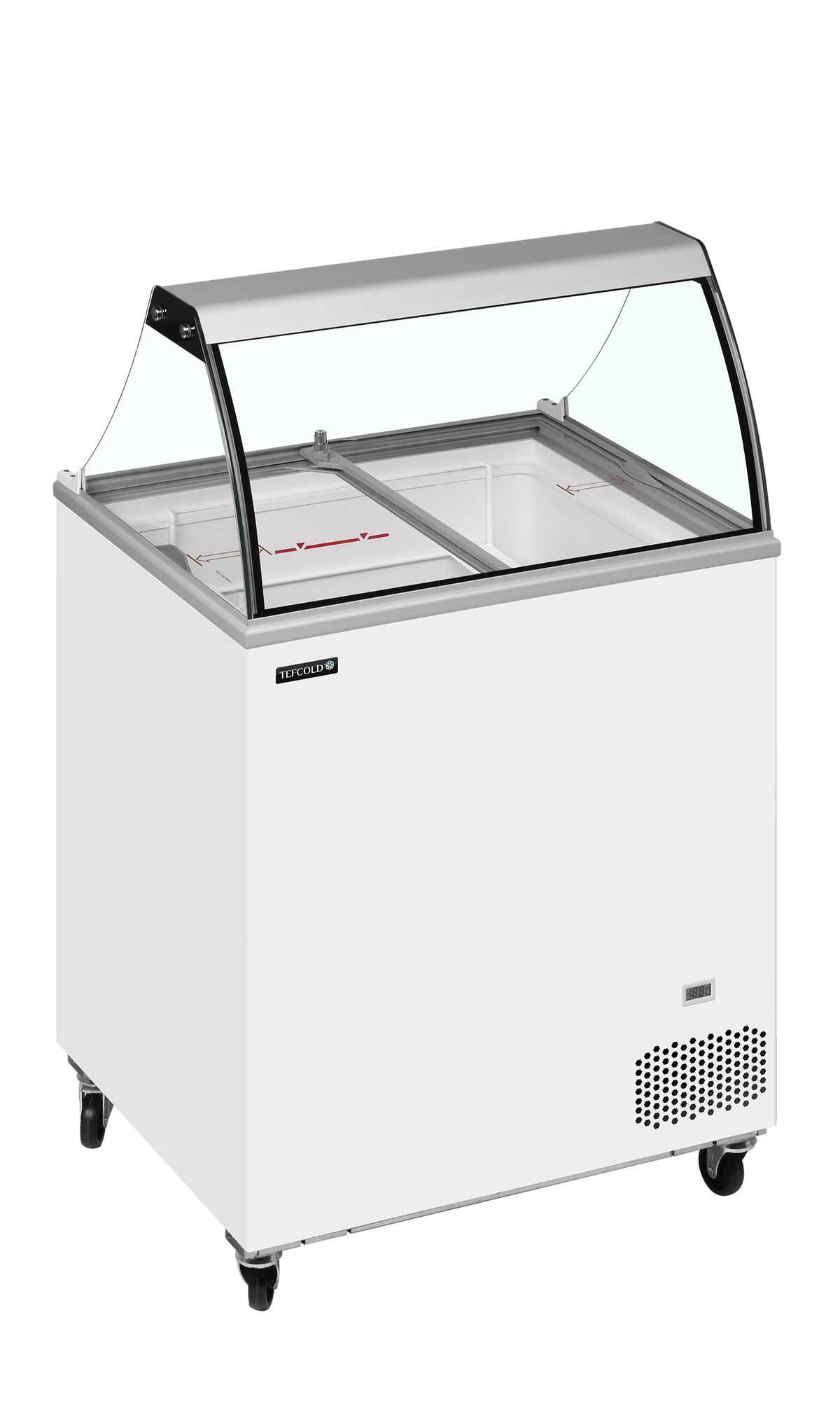 Saladette réfrigérée 2 sections avec bac | Tefcold IC201SC bac