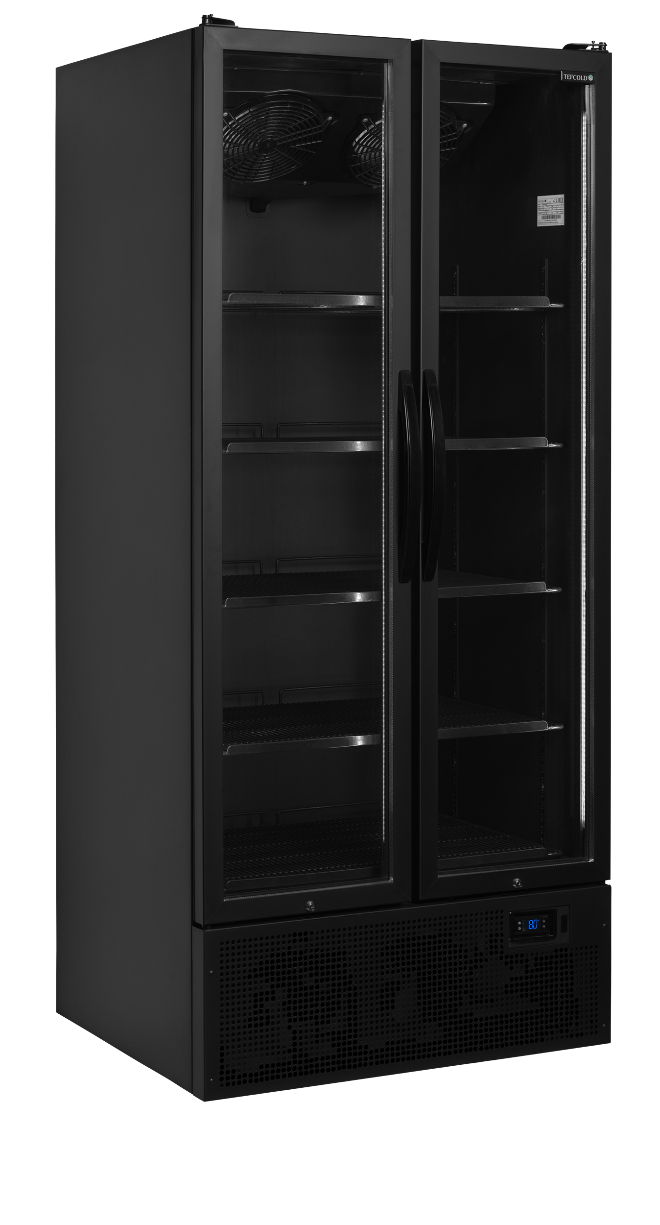 Réfrigérateur professionnel 890L noir | Tefcold FS890H BLACK