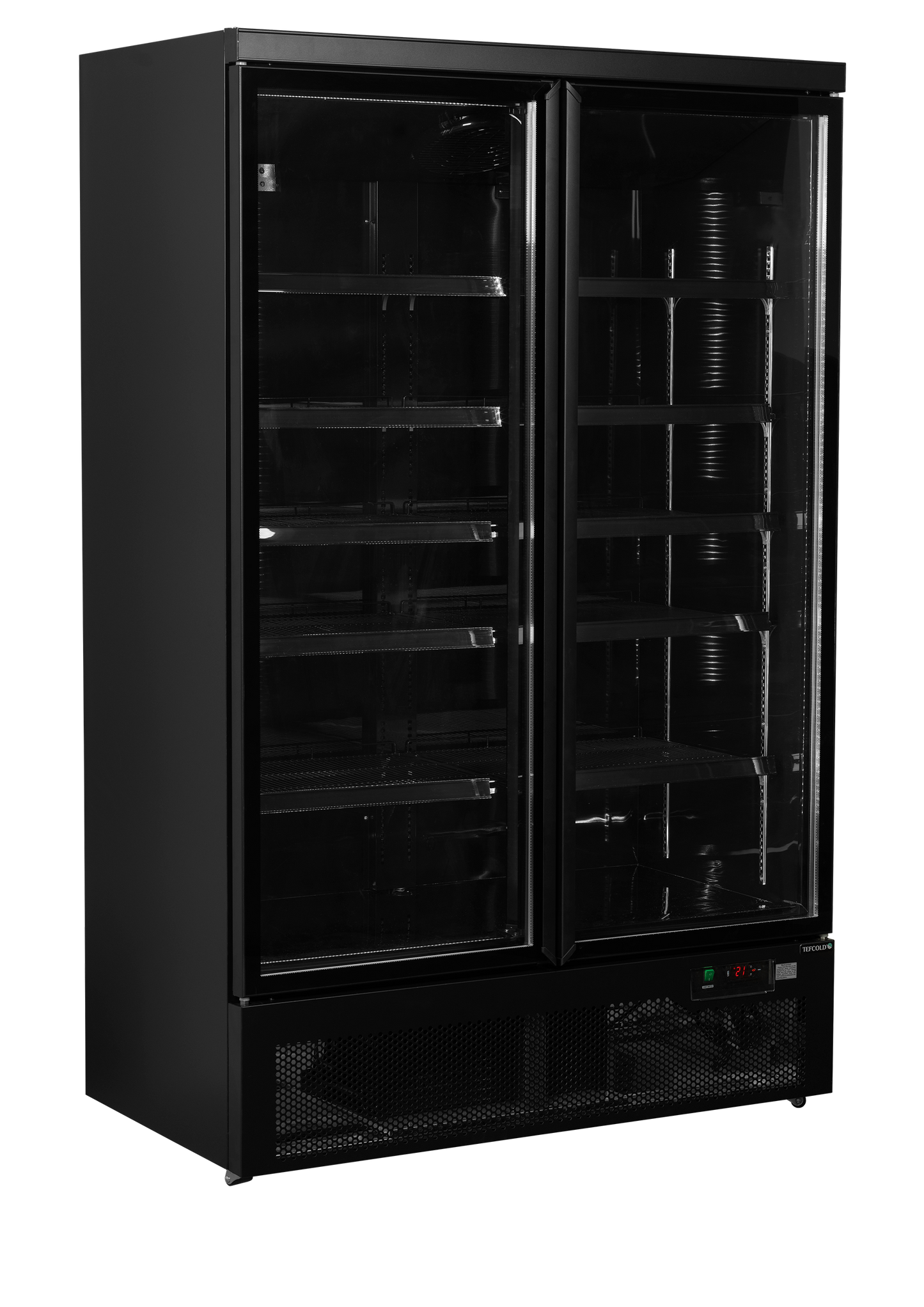 Armoire réfrigérée positive 2 portes noire | Tefcold Atom Maxi C2DBB