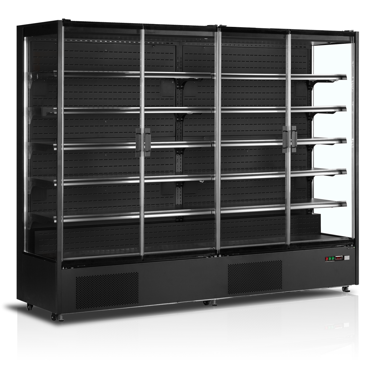 Présentoir réfrigéré penché 2500mm noir | Tefcold PC2500B