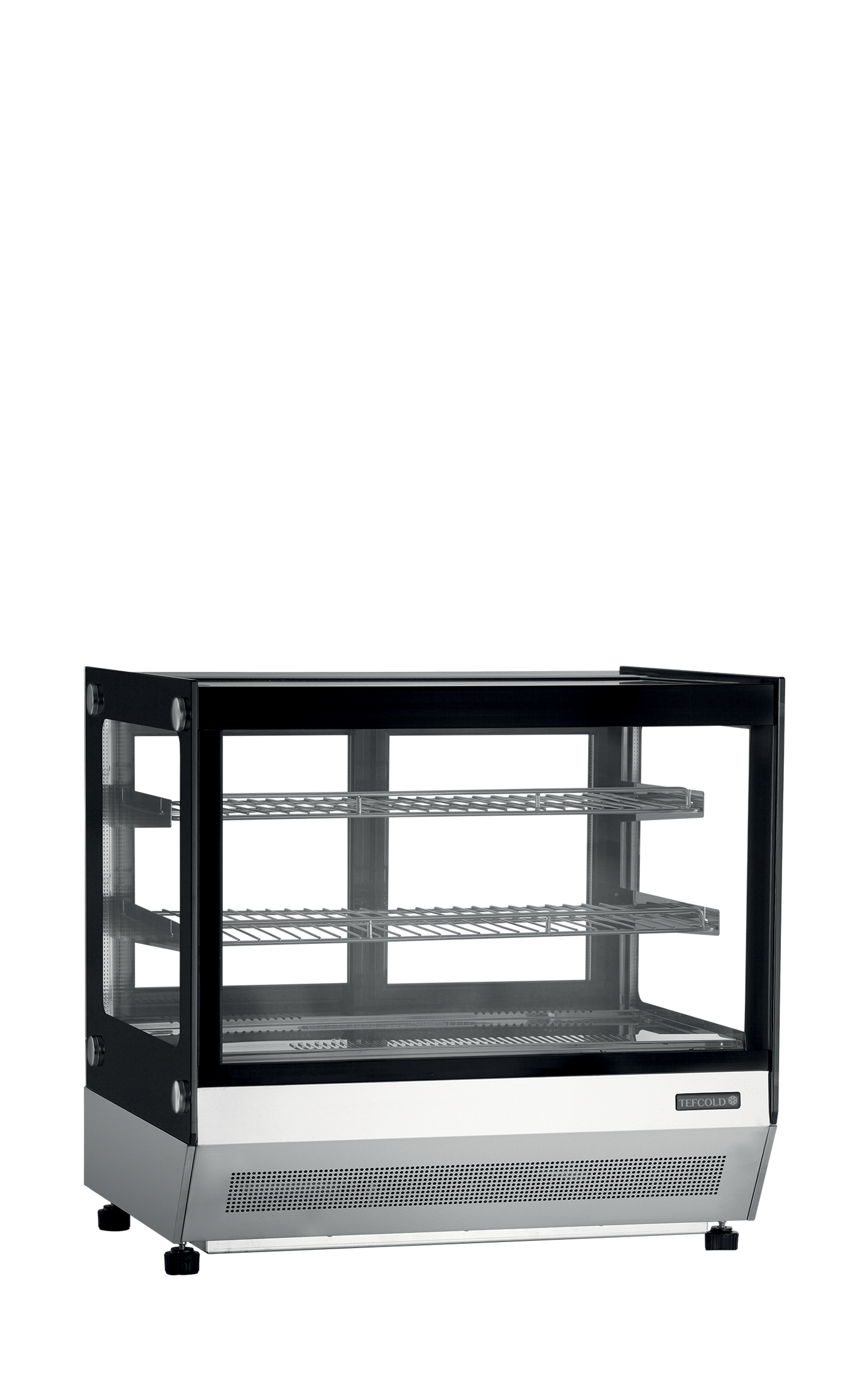 Présentoir colonne réfrigéré bouteilles plat noir | Tefcold LCT750F BLACK