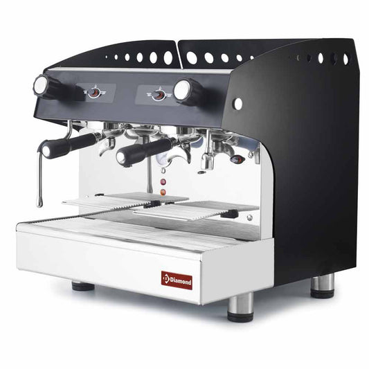 Machine à café expresso semi-automatique 2 groupes - NOIR
