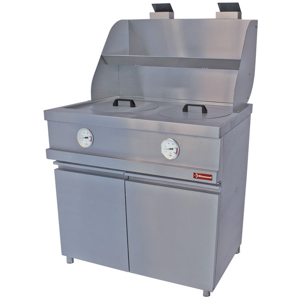 Friteuse à gaz TRÈS LOURDE, 2 cartouches, électronique