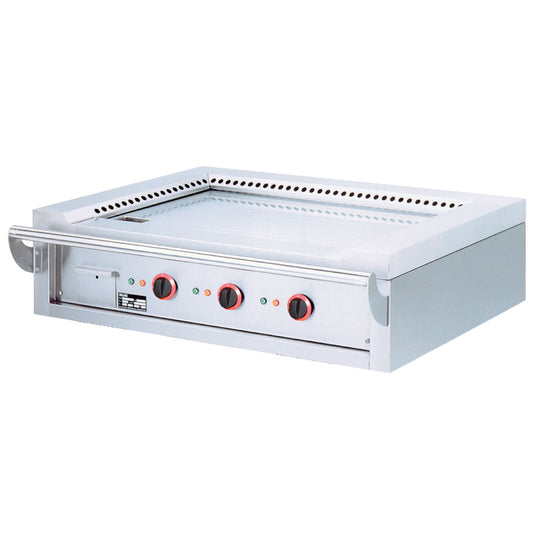 Plaque électrique « Teppanyaki », 3 zones (3x 4,7 kW), sur placard