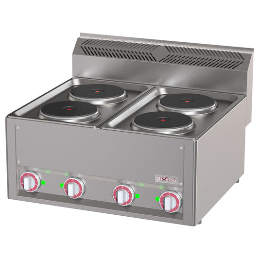 Cuisinière électrique 4 assiettes, sur four électrique GN 2/1