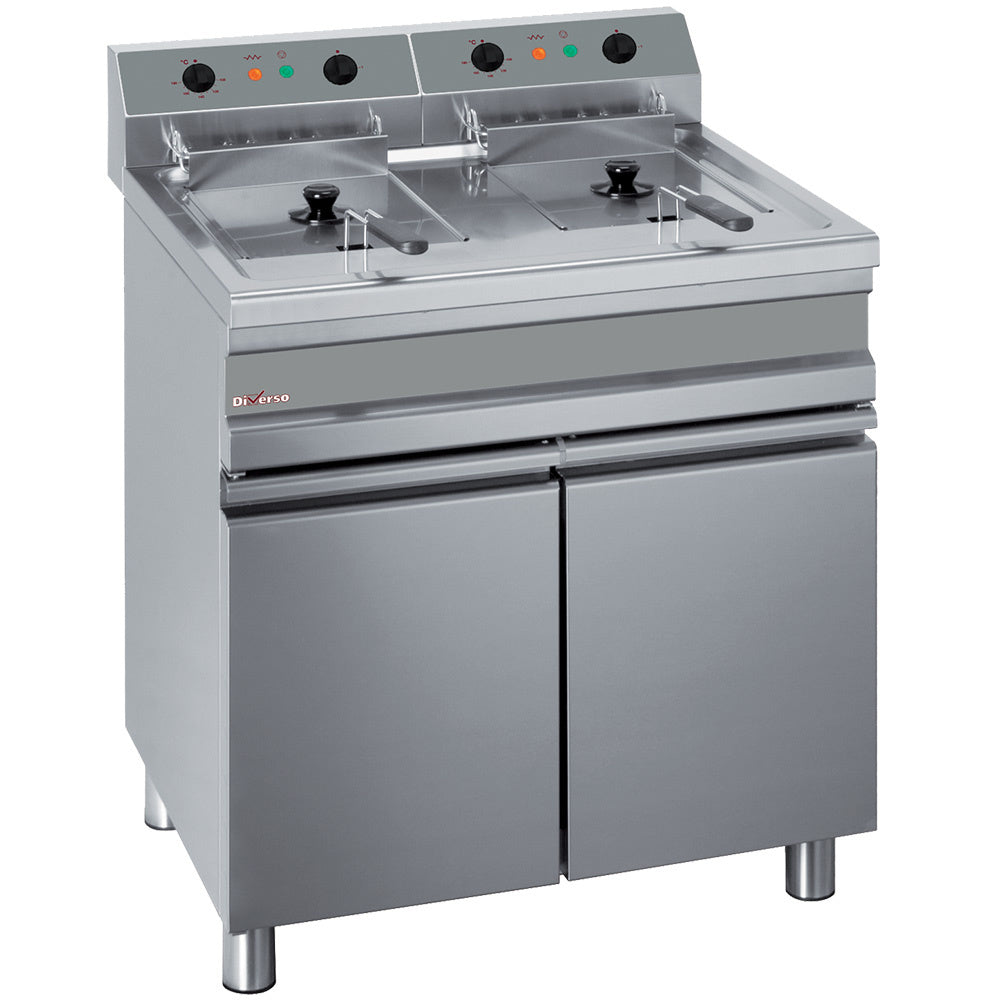 Friteuse électrique de table 2x 10 litres + robinet