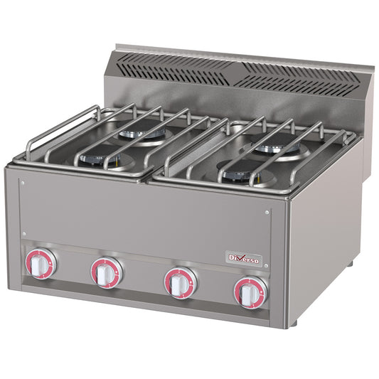Cuisinière à 4 brûleurs avec four à convection GN1/1