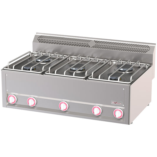 Cuisinière à 6 brûleurs avec four à convection GN1/1 et meuble neutre