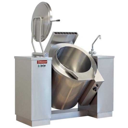Bac dévaporation à basculement au gaz, 150 litres, chauffage indirect