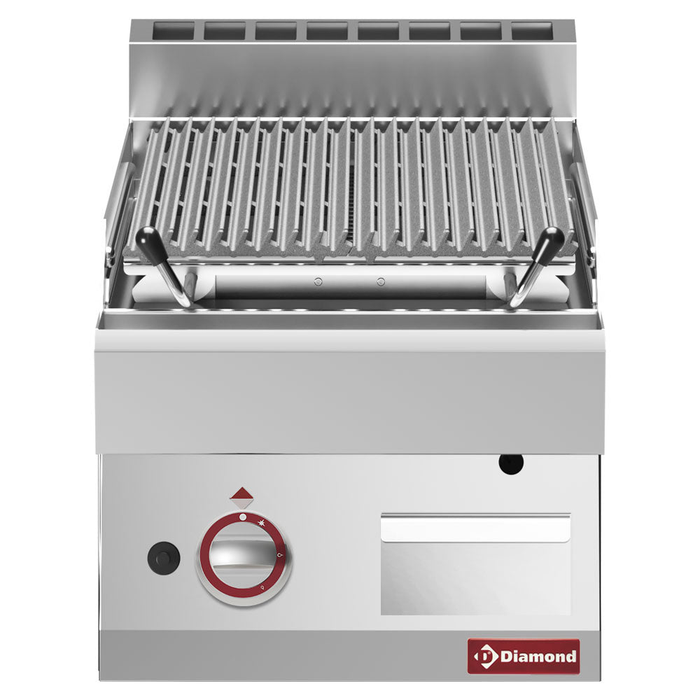 Barbecue en lavastone - demi-module, grill de cuisson en fonte « double face »