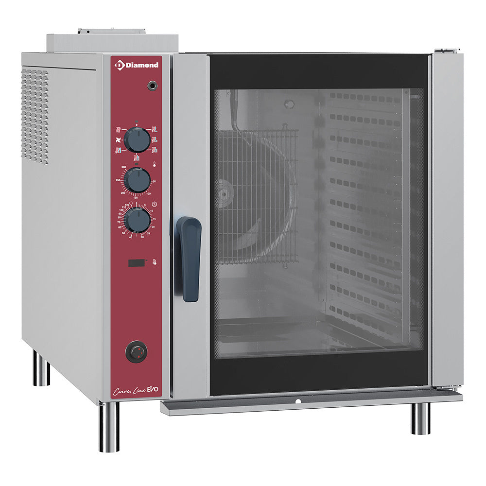 Four à convection à gaz, 10x GN 2/1, humidificateur automatique